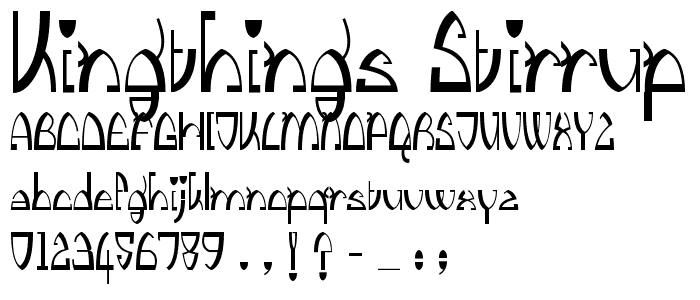 Kingthings Stirrup font